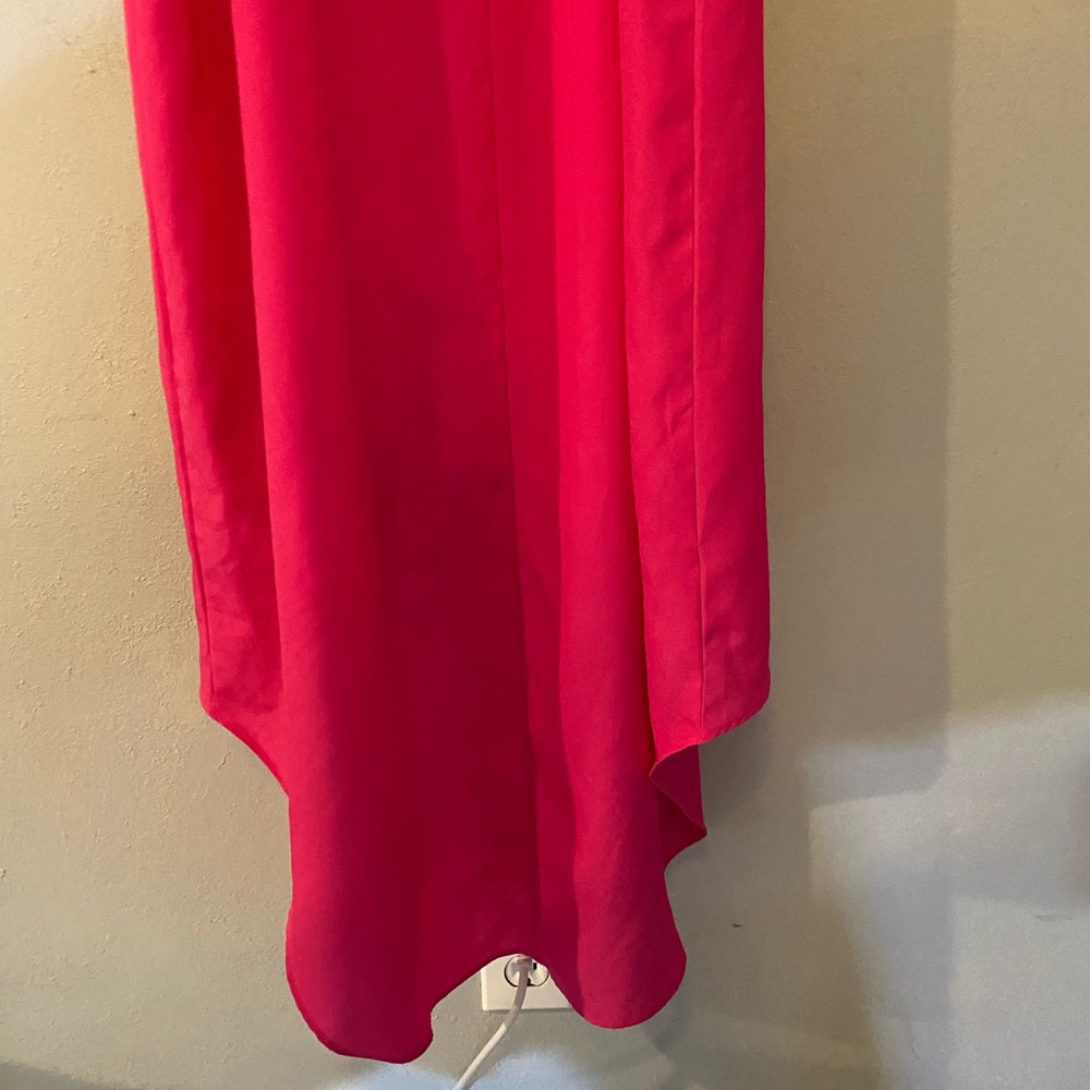 EUC Hot Pink Old Navy Hi Lo Halter Dress - Picture 2 of 12